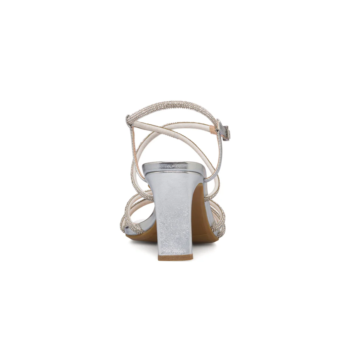 Sandali da donna con tacco a blocco argento e con strass Swish Jeans - Image 9