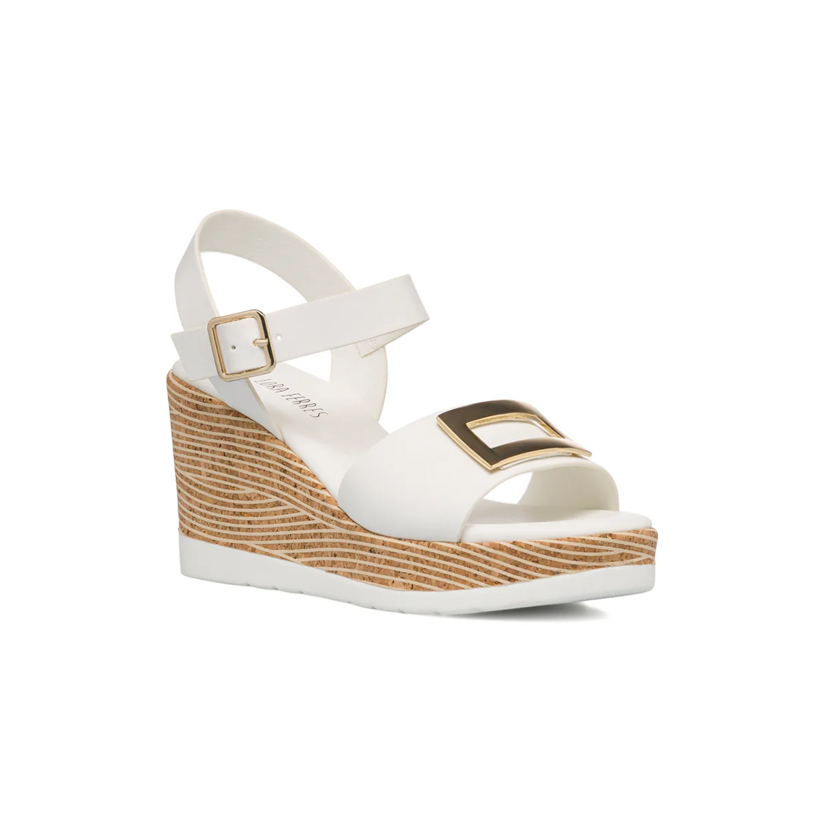 Sandali da donna con zeppa 8,5 cm bianchi Swish Jeans - Image 2