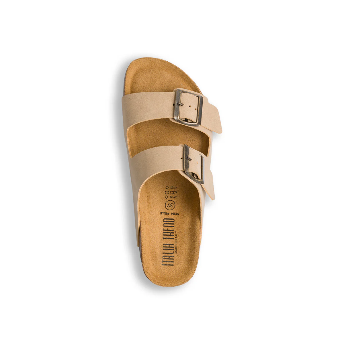 Sandali da Donna doppia Fibbia Regolabile Beige Italia Trend Sabina - Image 5
