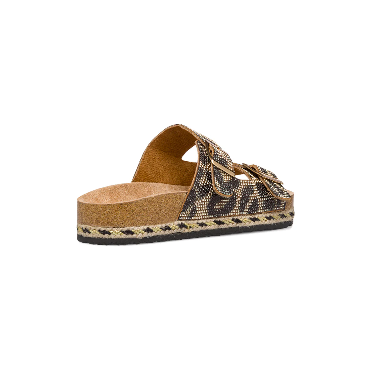 Sandali da Donna fantasia Leopardata con Strass e dettagli in Rafia Lora Ferres - Image 3