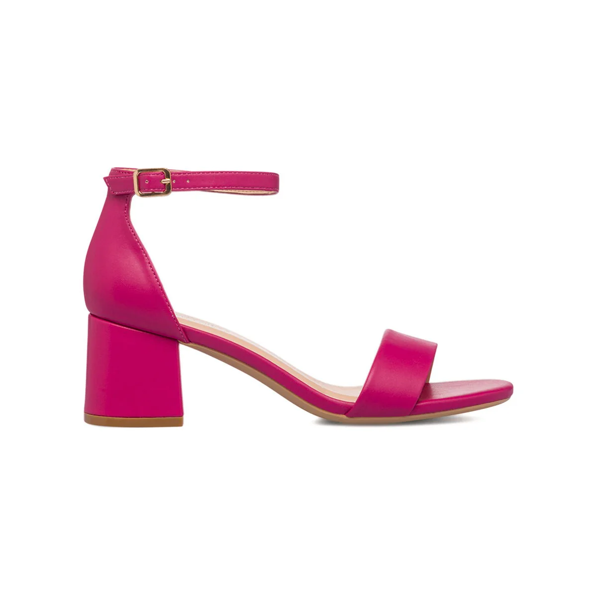 Sandali da donna fucsia con tacco a blocco 6 cm Lora Ferres