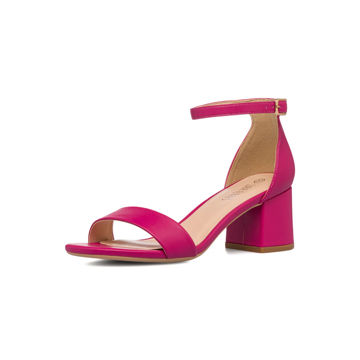 Sandali da donna fucsia con tacco a blocco 6 cm Lora Ferres - Image 2