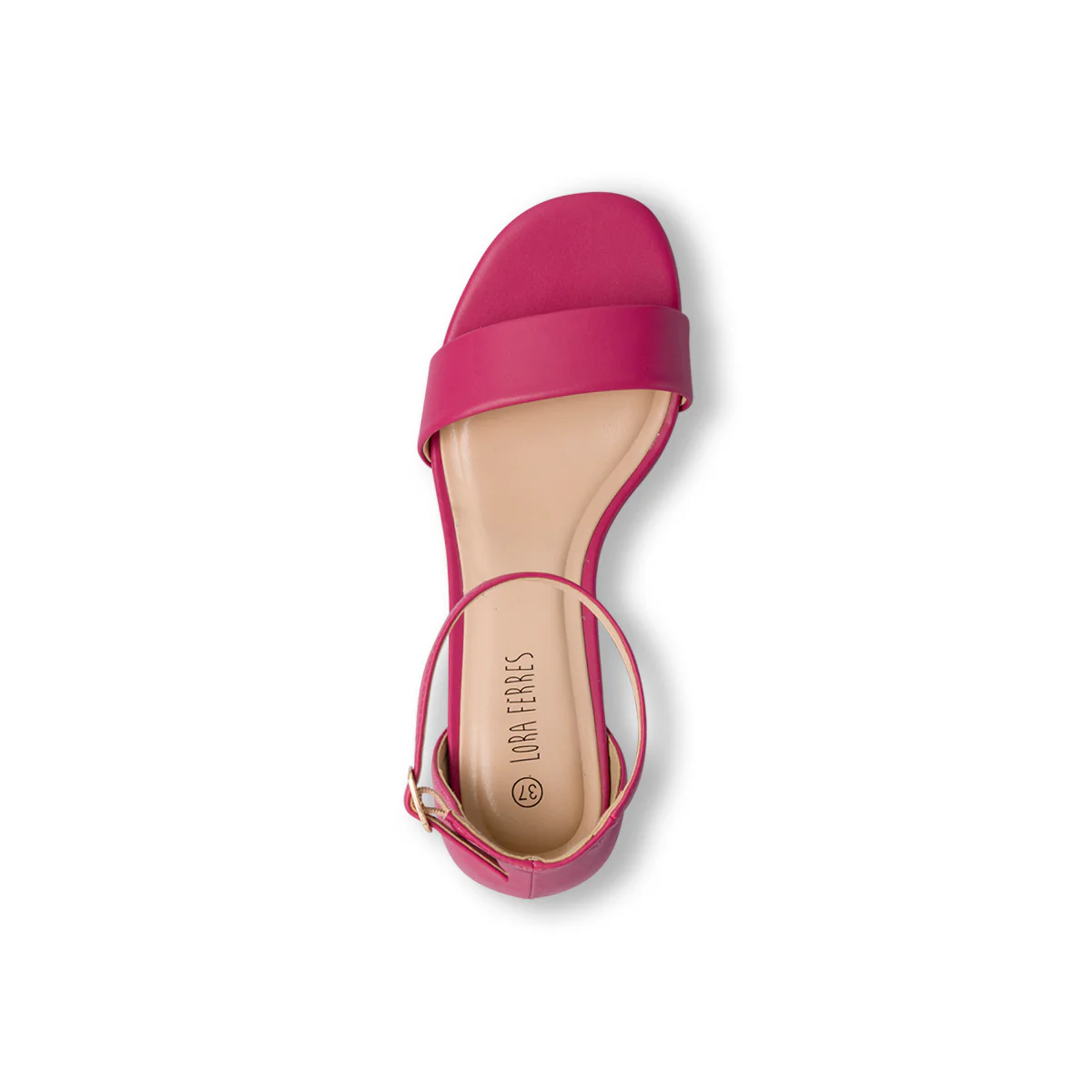 Sandali da donna fucsia con tacco a blocco 6 cm Lora Ferres - Image 5