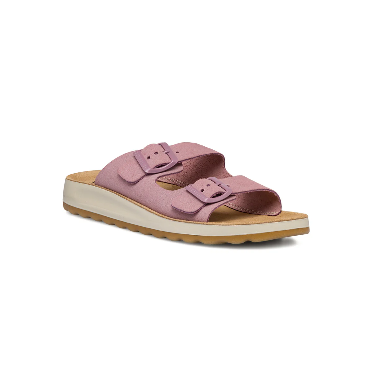 Sandali da donna lilla in pelle scamosciata con sottopiede anti-shock Fly Flot - Image 2