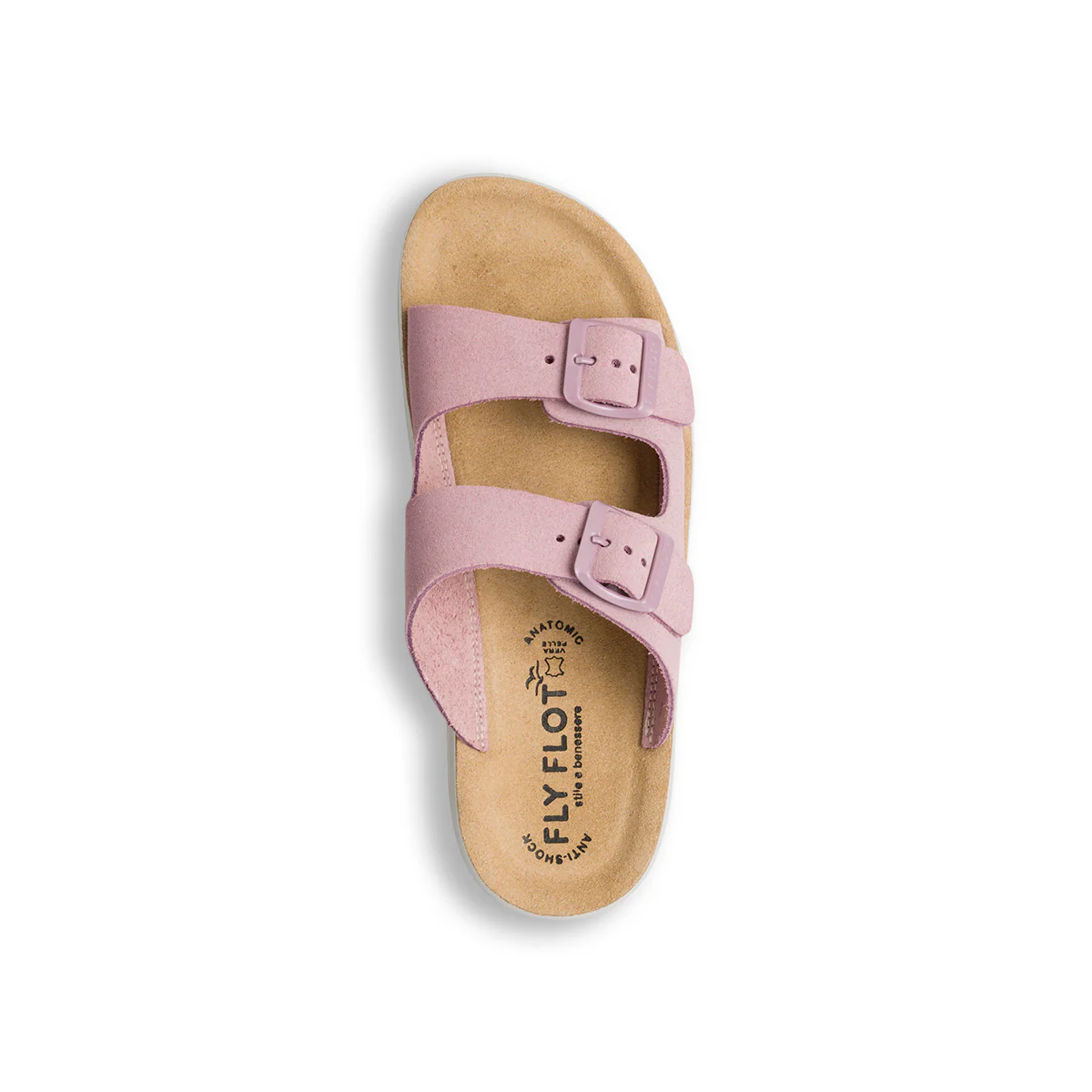 Sandali da donna lilla in pelle scamosciata con sottopiede anti-shock Fly Flot - Image 5