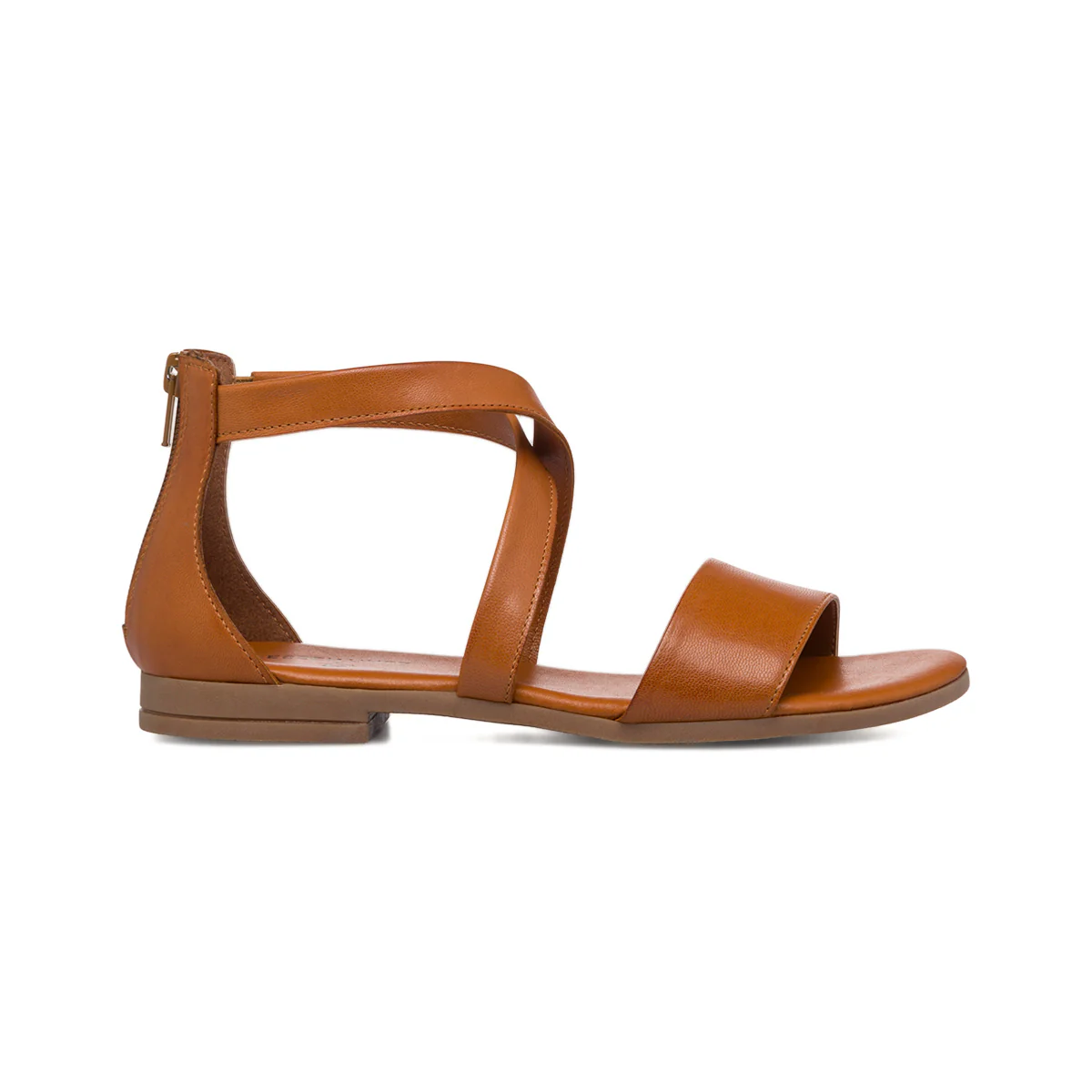 Sandali da donna marroni coin cinturino intrecciato P Essentials