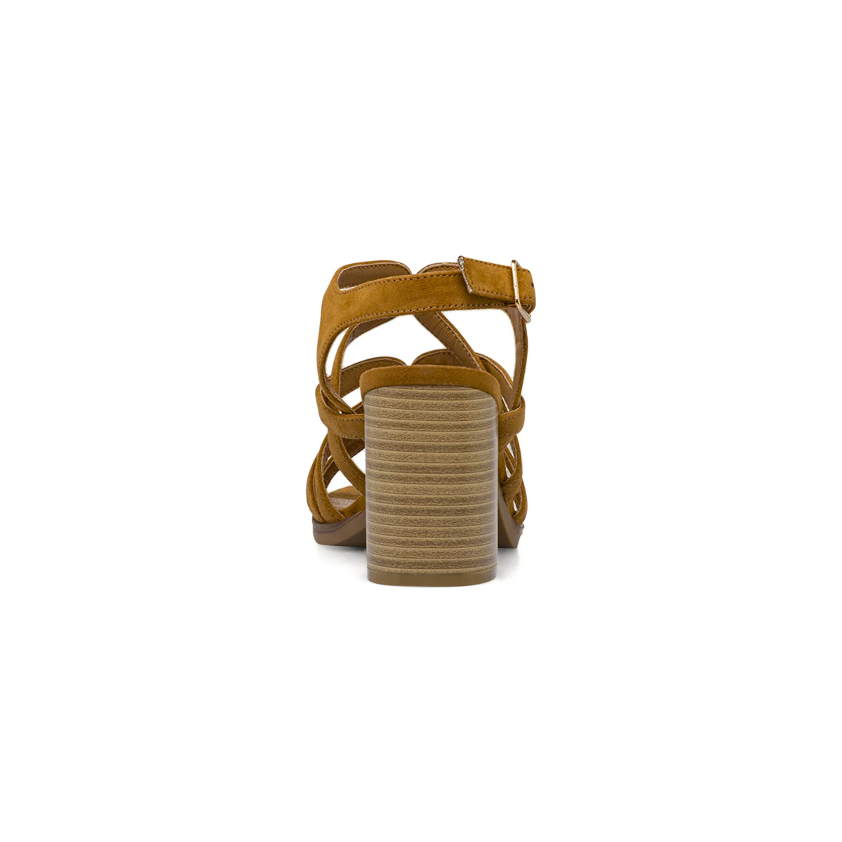 Sandali da Donna marroni effetto suede con tacco 9 cm Lora Ferres - Image 4