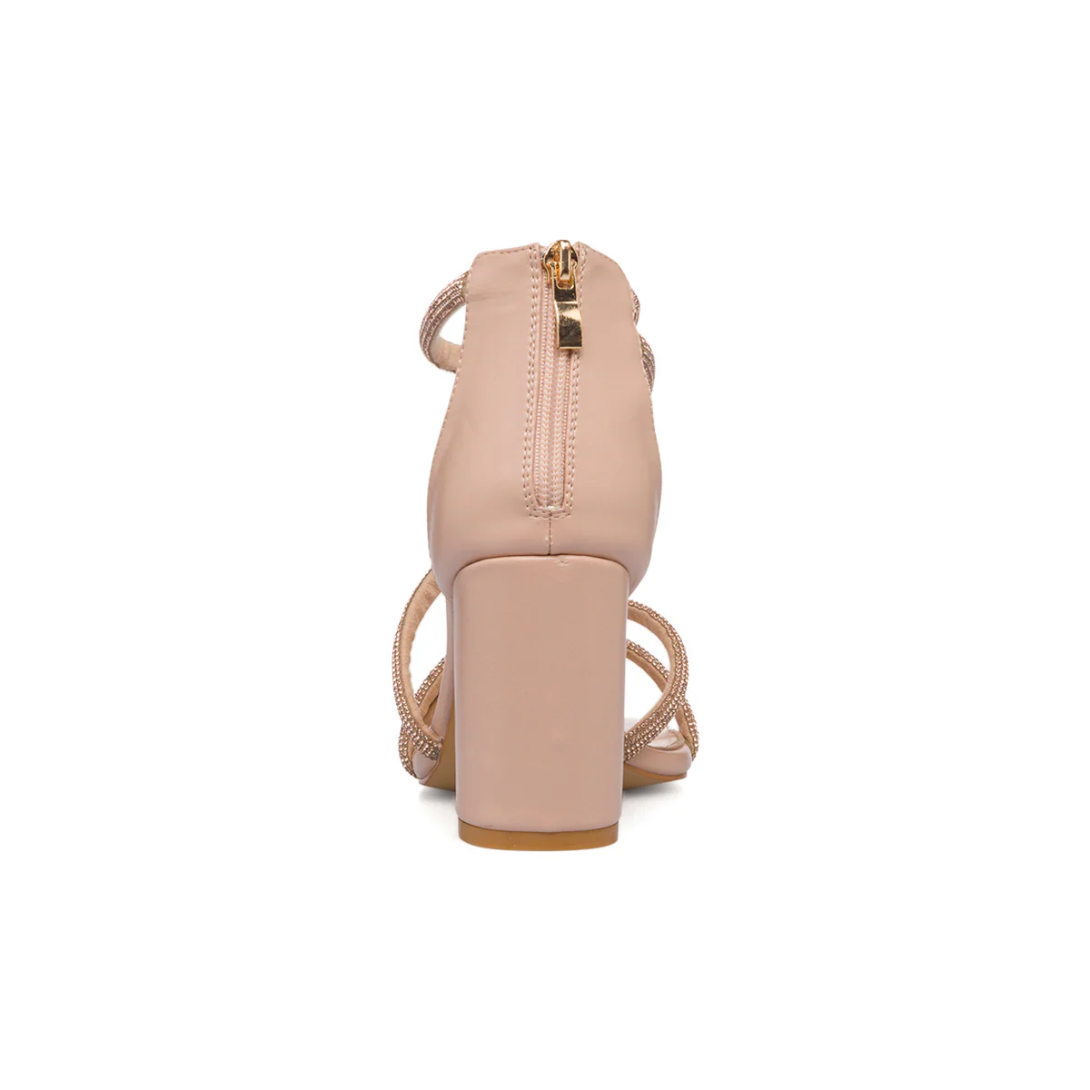 Sandali da donna nude con gioiello strass e tacco a blocco 8,5 cm Lora Ferres - Image 6