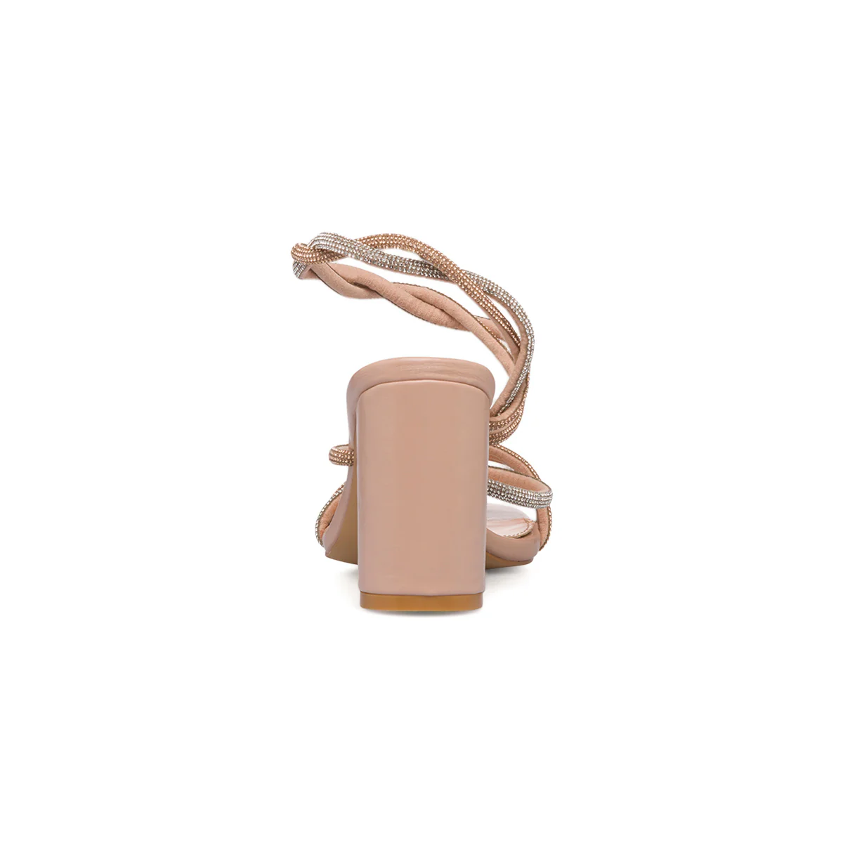 Sandali da donna nude con gioiello strass e tacco a blocco 9,5 cm Lora Ferres - Image 9