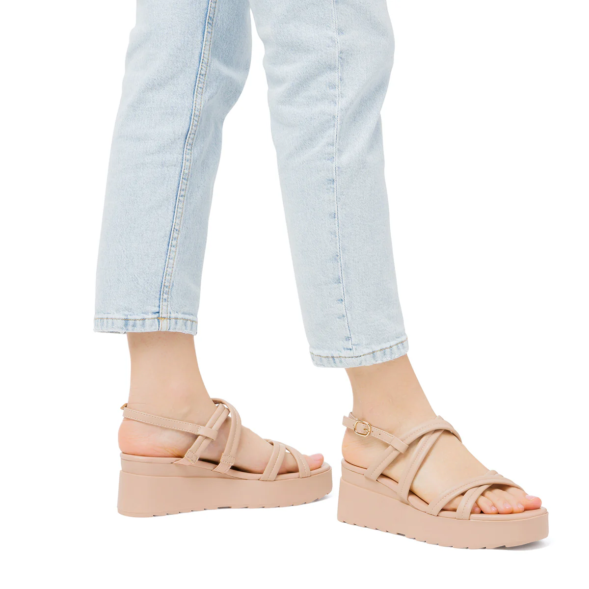 Sandali da donna nude con zeppa Swish Jeans - Image 3