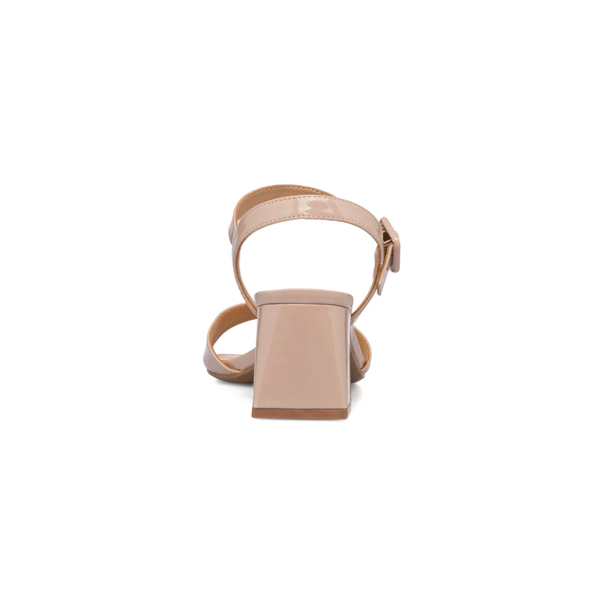 Sandali da donna nude effetto lucido con tacco a blocco 6,5 cm Swish Jeans - Image 4