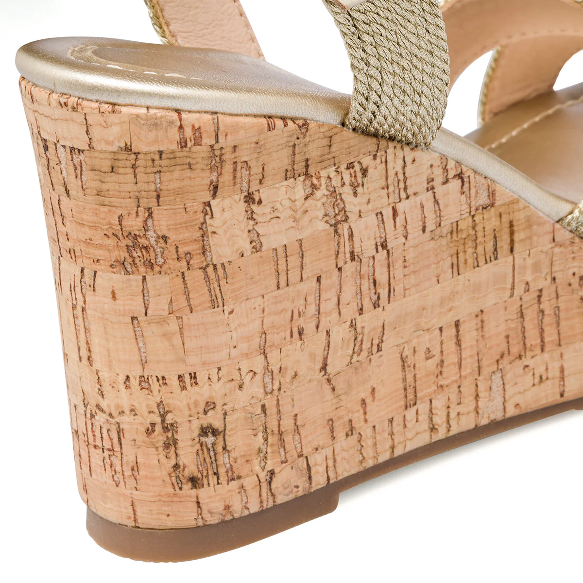 Sandali da donna oro con zeppa 10,5 cm Swish Jeans - Image 6