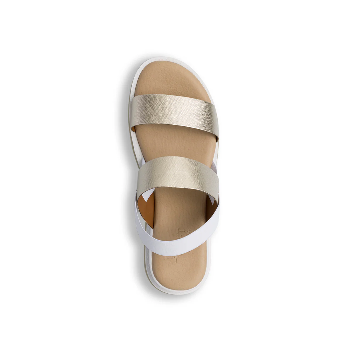 Sandali da donna platino e bianco con zeppa 4,5 cm P Soft - Image 4