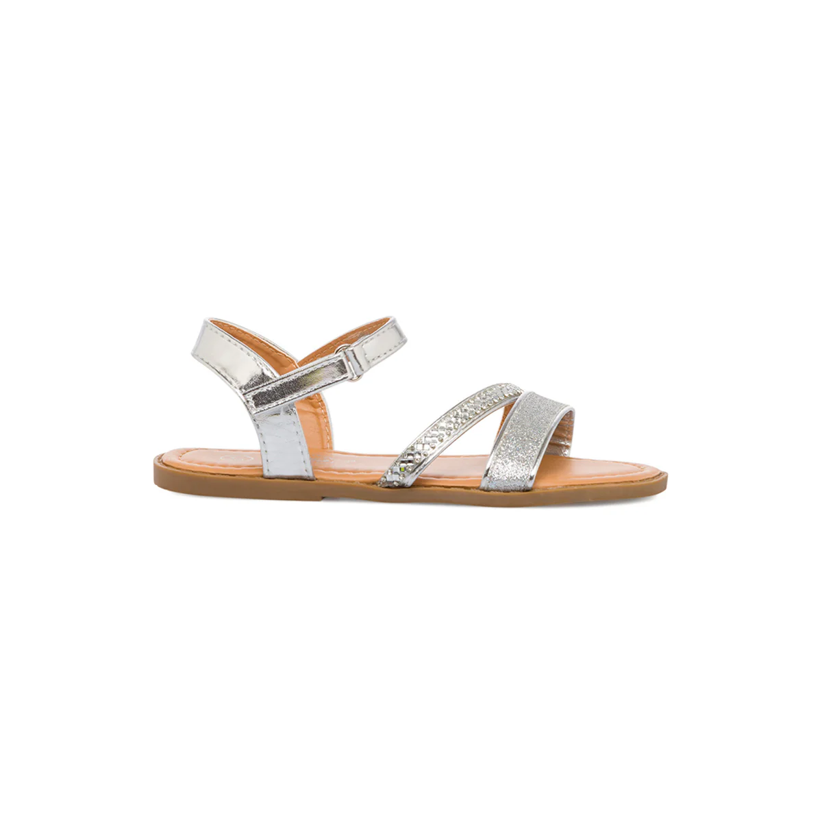 Sandali da ragazza argento con dettagli strass e glitter Le Scarpe di Alice