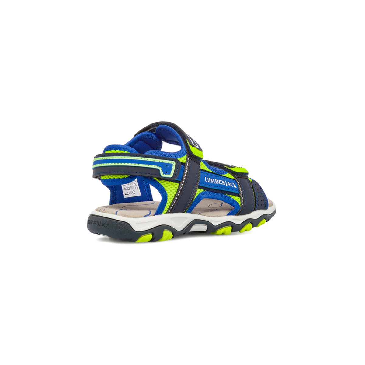 Sandali da ragazzo blu con dettagli verde fluo Lumberjack Levi - Image 3