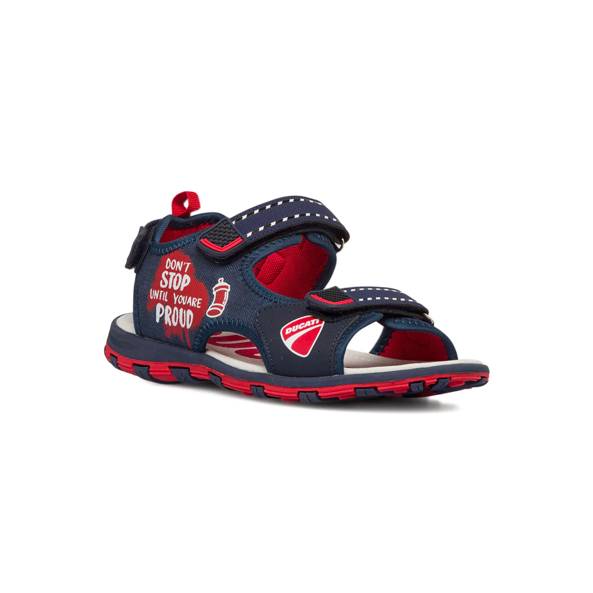Sandali da ragazzo blu jeans con logo Ducati - Image 2