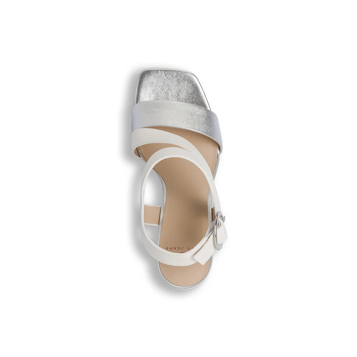 Sandali  Donna bianco bicolore con tacco a colonna 9 cm Swish Jeans - Image 6