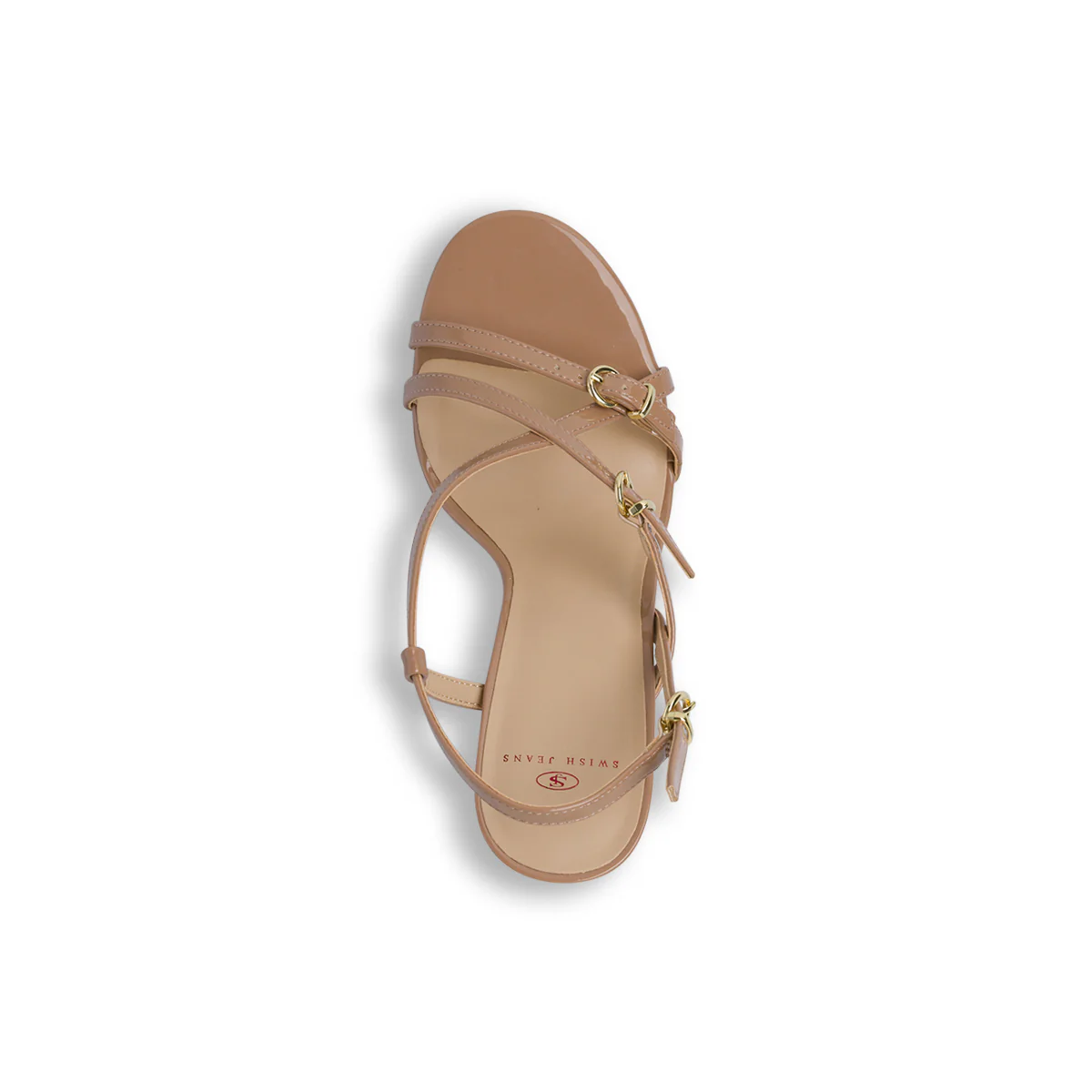 Sandali Donna Marroni effetto vernice tacco campana 10 cm Swish Jeans - Image 6