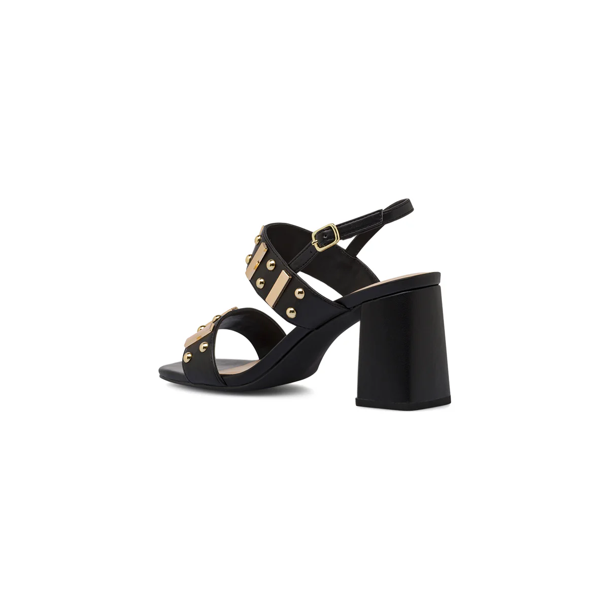 Sandali Donna Neri con tacco a colonna 8,5 cm e borchie Swish Jeans - Image 3