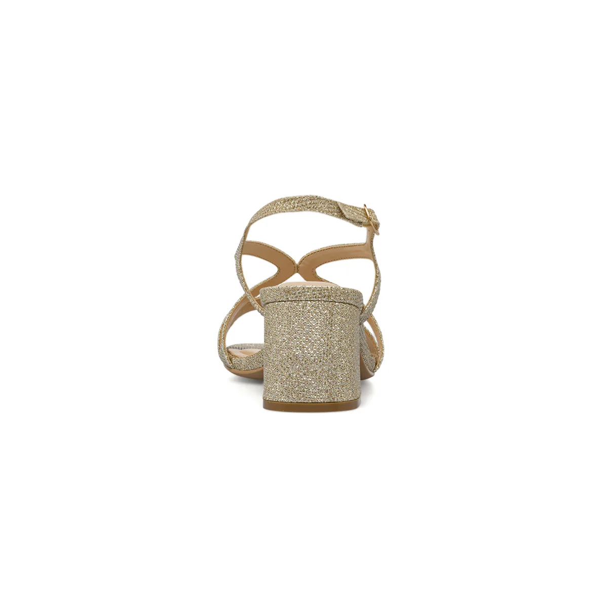 Sandali eleganti oro da Donna con glitter e tacco 6 cm Lora Ferres - Image 4