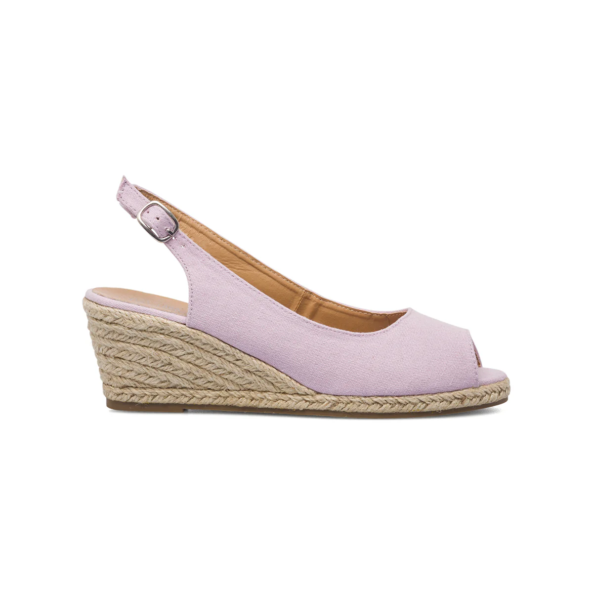 Sandali espadrillas lilla da donna con zeppa 6 cm Lora Ferres