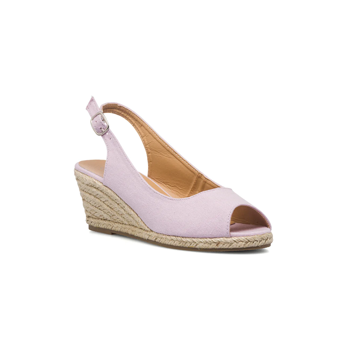 Sandali espadrillas lilla da donna con zeppa 6 cm Lora Ferres - Image 2