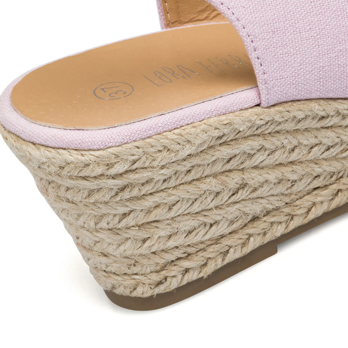 Sandali espadrillas lilla da donna con zeppa 6 cm Lora Ferres - Image 7