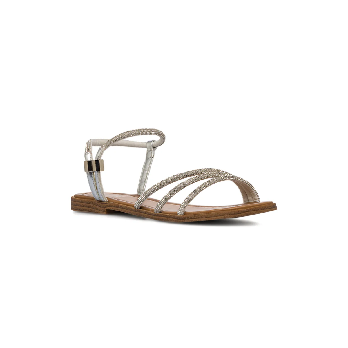 Sandali flat gioiello argento da Donna con dettagli strass Lora Ferres - Image 5