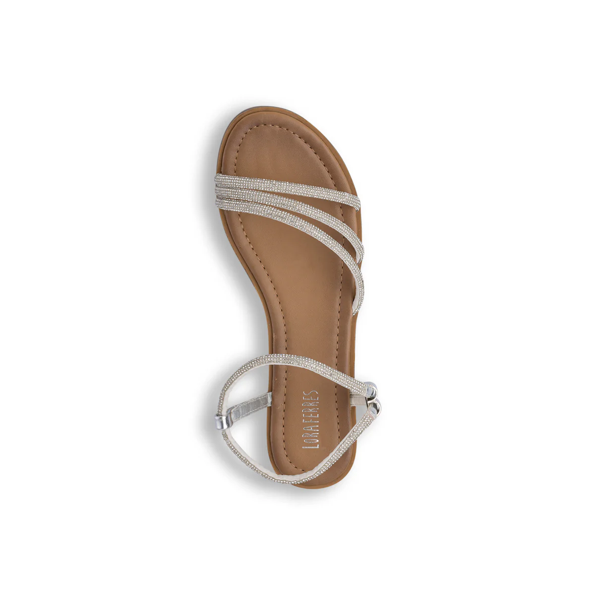 Sandali flat gioiello argento da Donna con dettagli strass Lora Ferres - Image 7