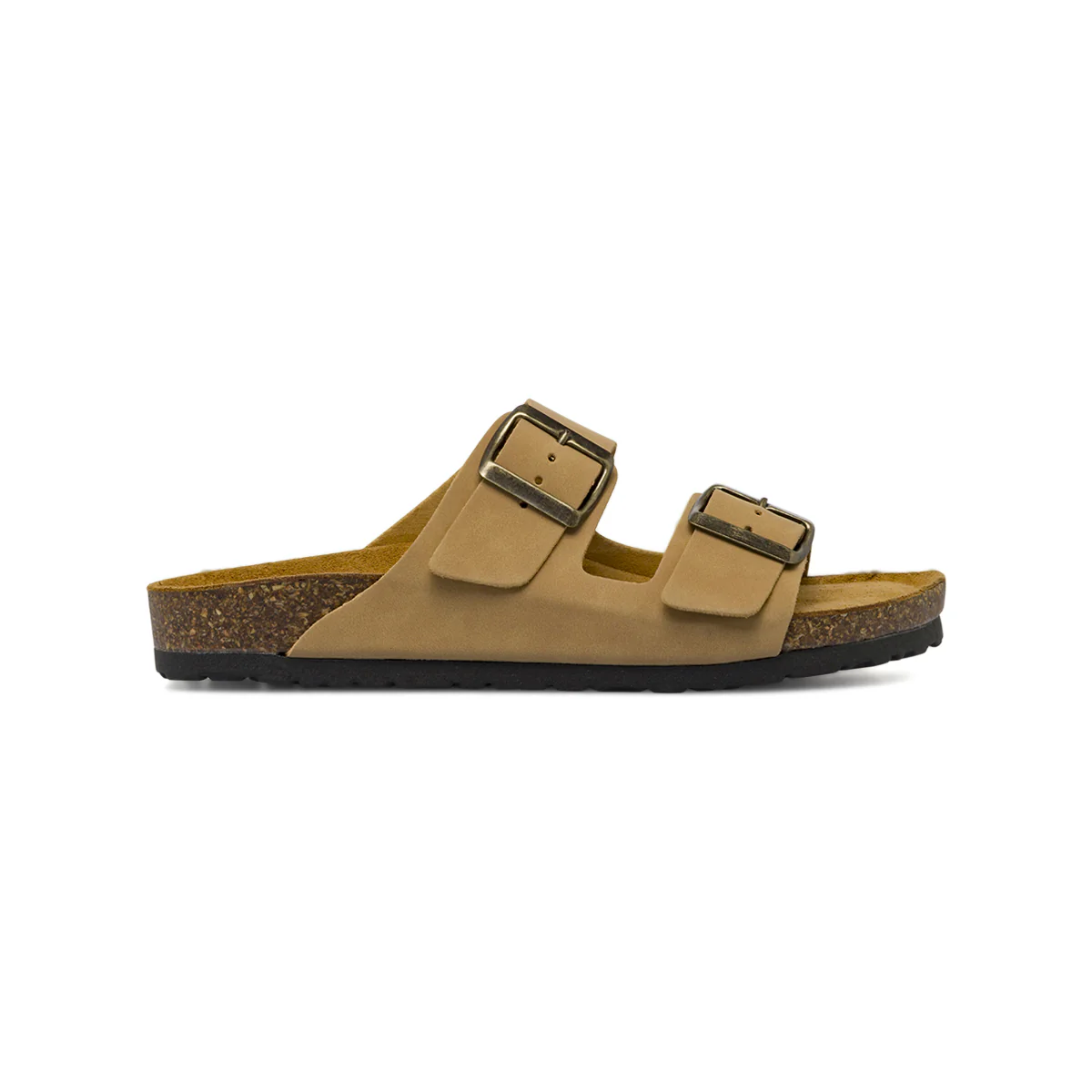 Sandali flat beige da Donna con fasce effetto scamosciato Lora Ferres