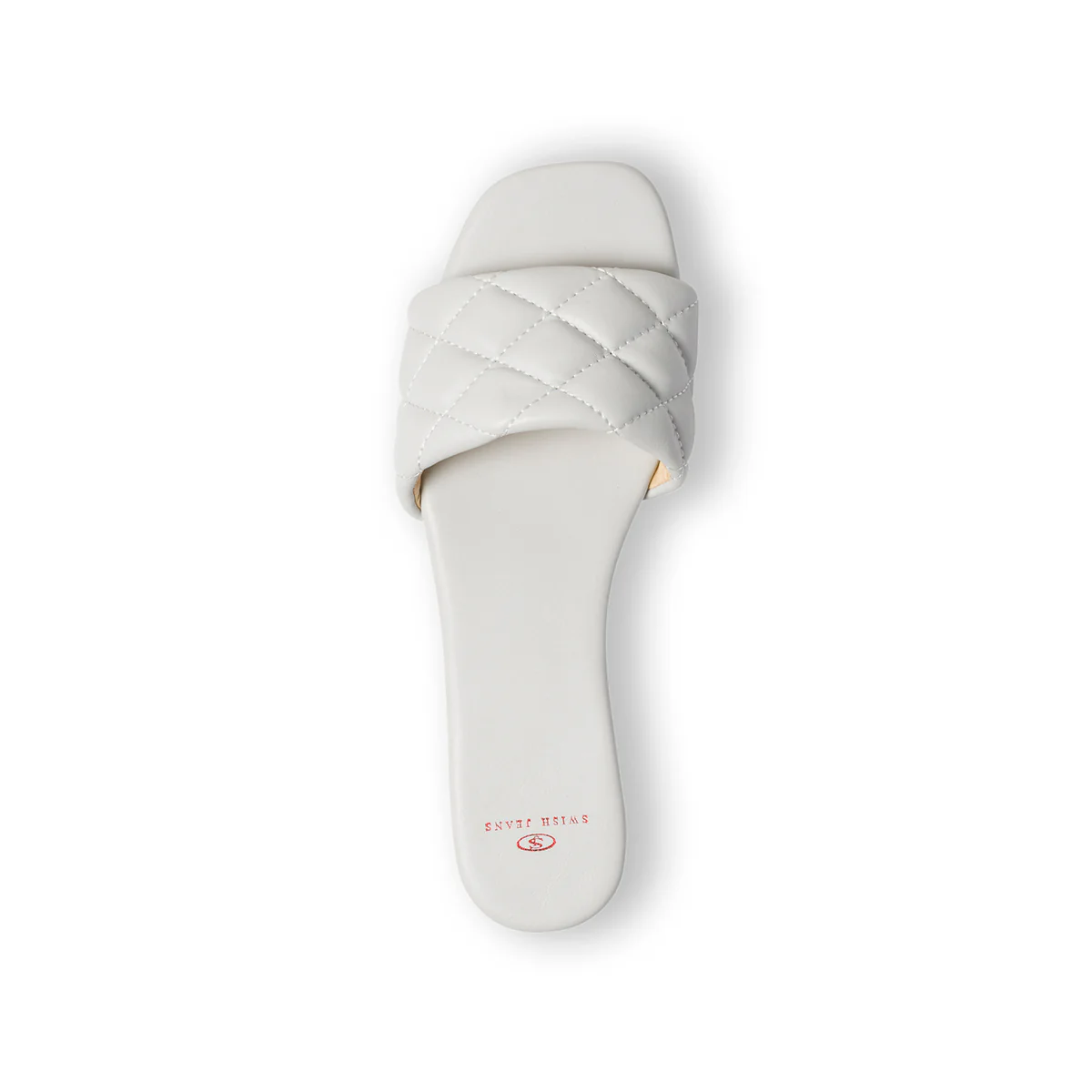 Sandali bassi bianchi con fascia effetto trapuntato Swish Jeans - Image 8