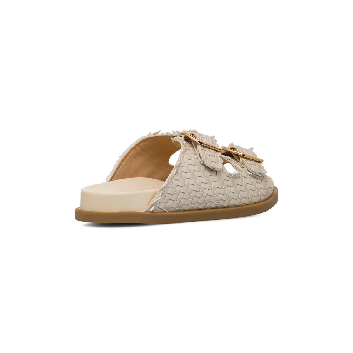 Sandali flat bianchi da Donna con doppia fibbia regolabile Swish Jeans - Image 3