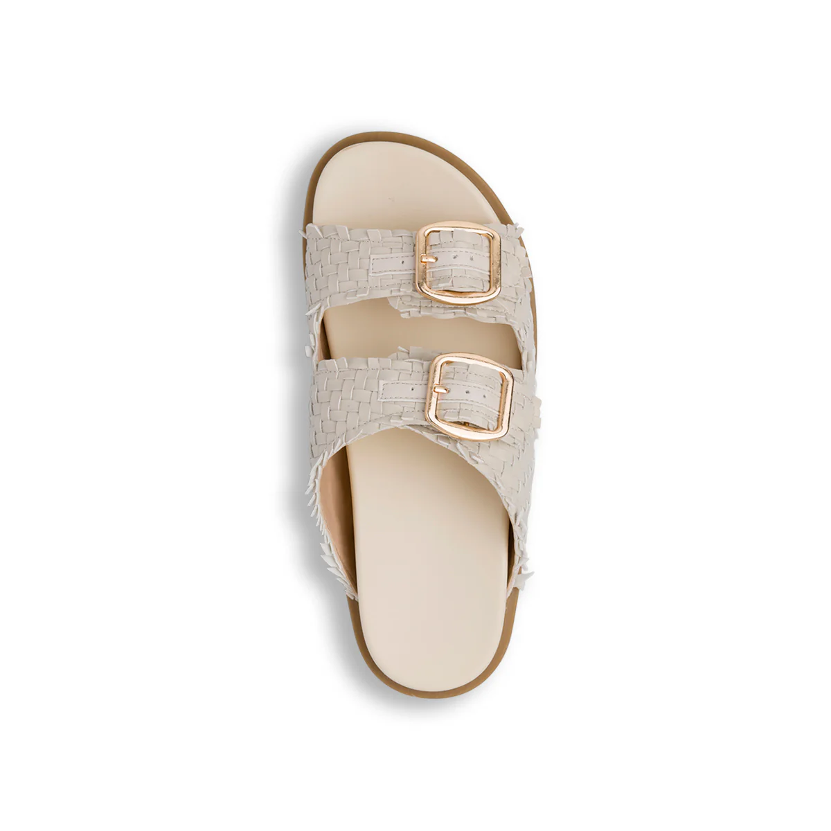 Sandali flat bianchi da Donna con doppia fibbia regolabile Swish Jeans - Image 5