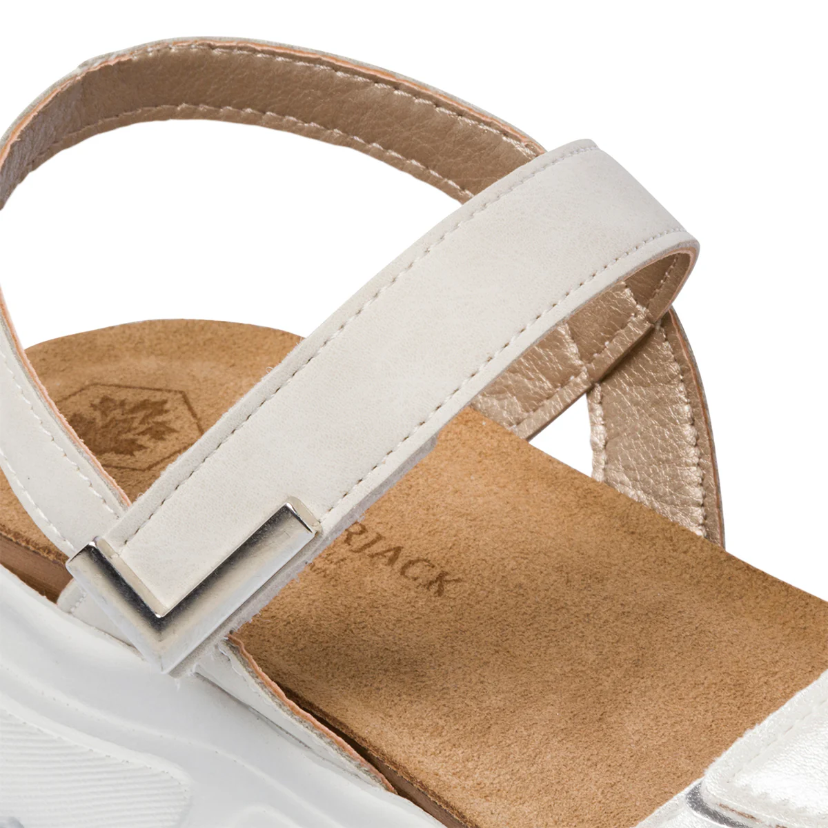 Sandali flat bianchi da donna con sottopiede in pelle Lumberjack Chandra - Image 6