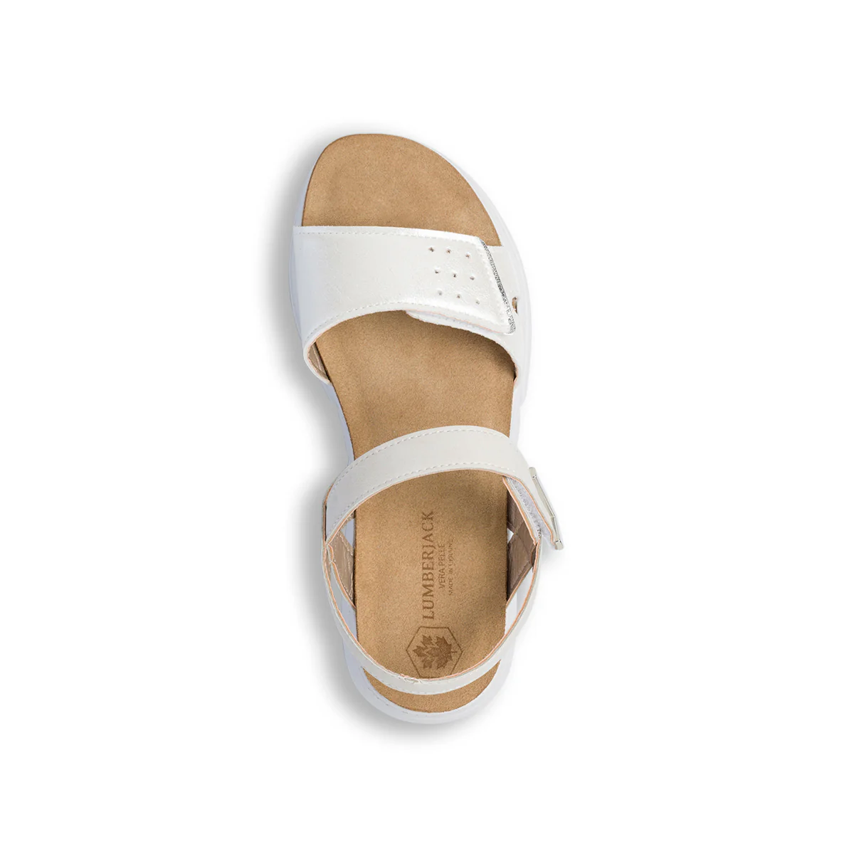 Sandali flat bianchi da donna con sottopiede in pelle Lumberjack Chandra - Image 8