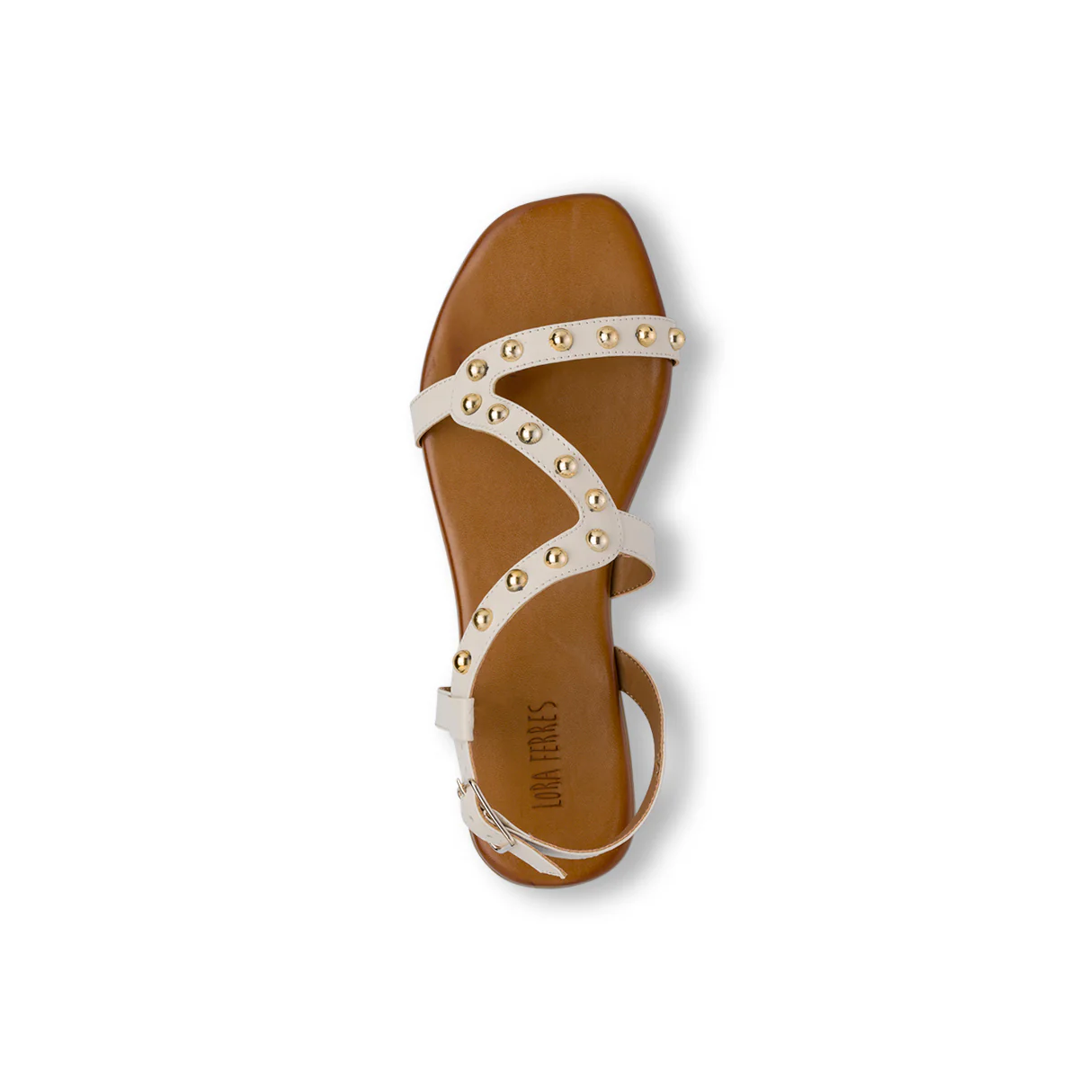 Sandali flat bianco off-white da Donna in pelle con borchie Primopiano - Image 5