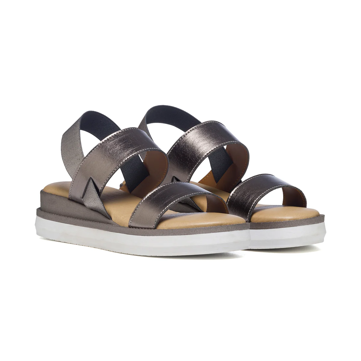 Sandali bassi comfort grigio effetto laminato P Soft - Image 6