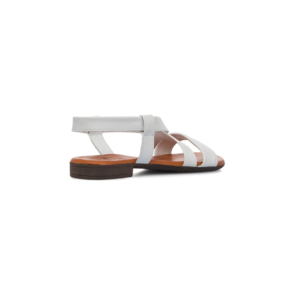 Sandali flat da Donna bianchi in pelle P Essentials - Image 3