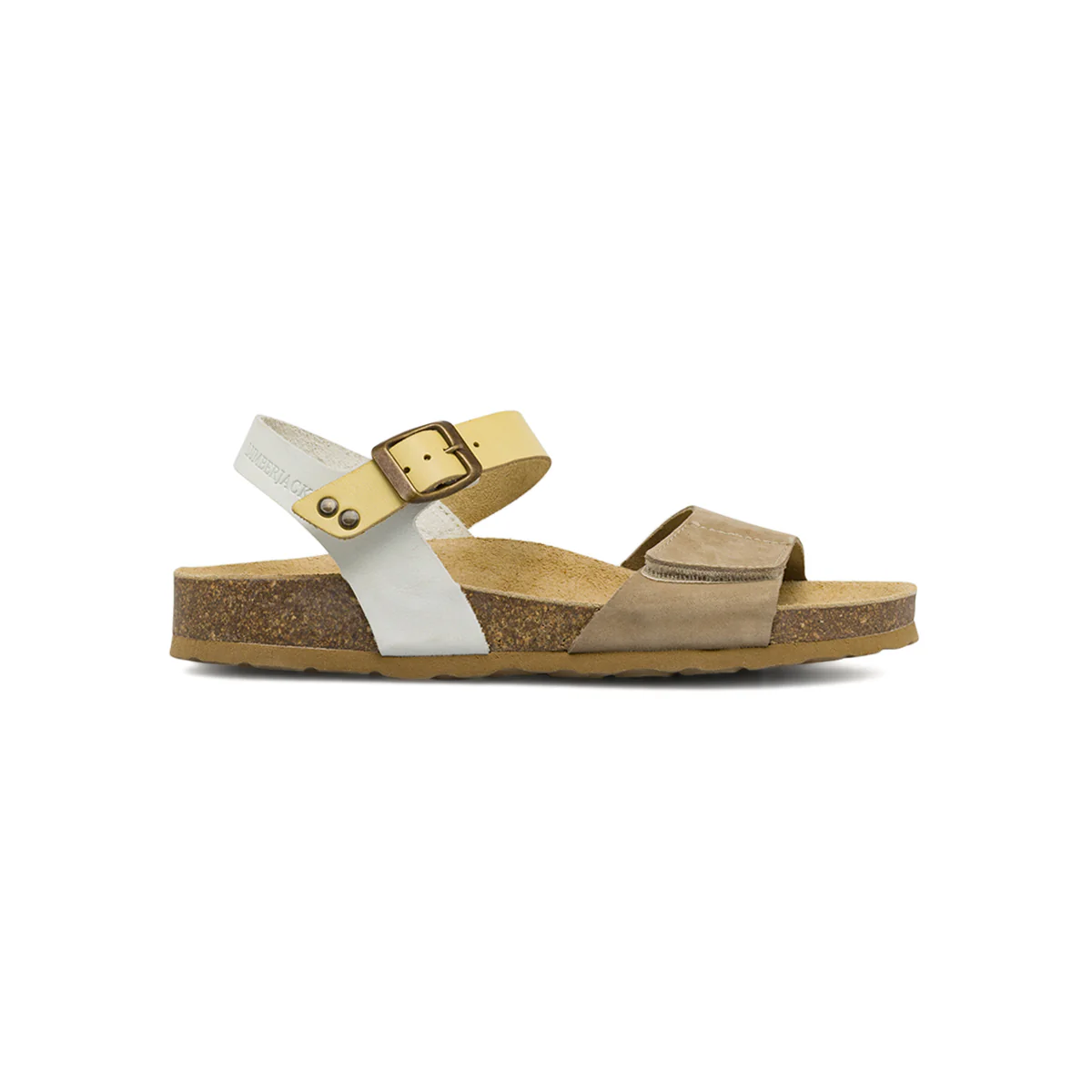Sandali Flat da Donna Taupe effetto scamosciato con strappo Lumberjack