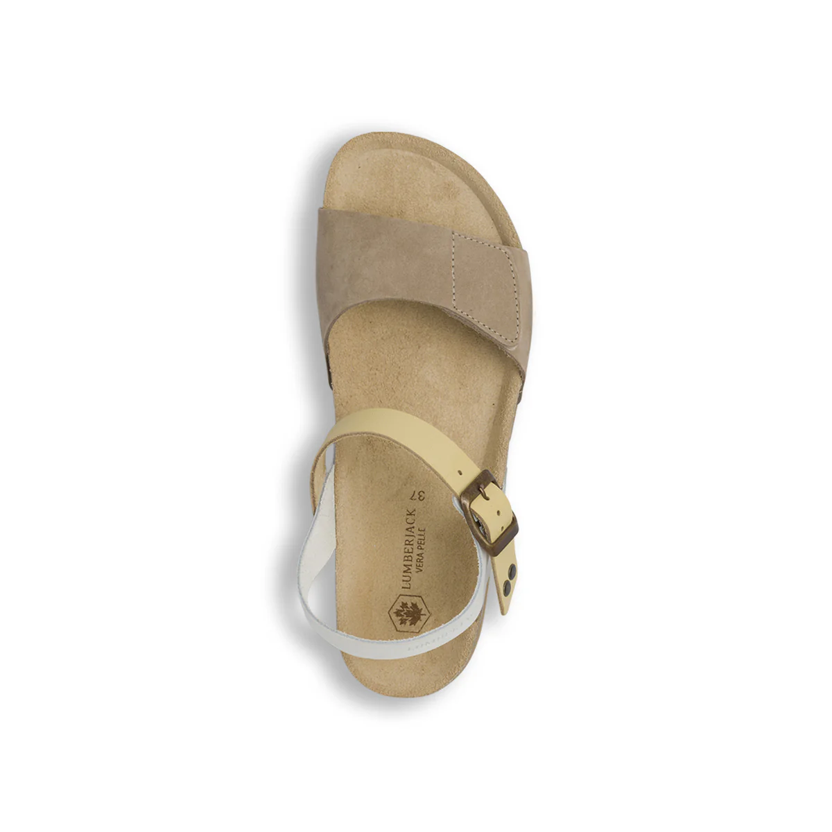 Sandali Flat da Donna Taupe effetto scamosciato con strappo Lumberjack - Image 5