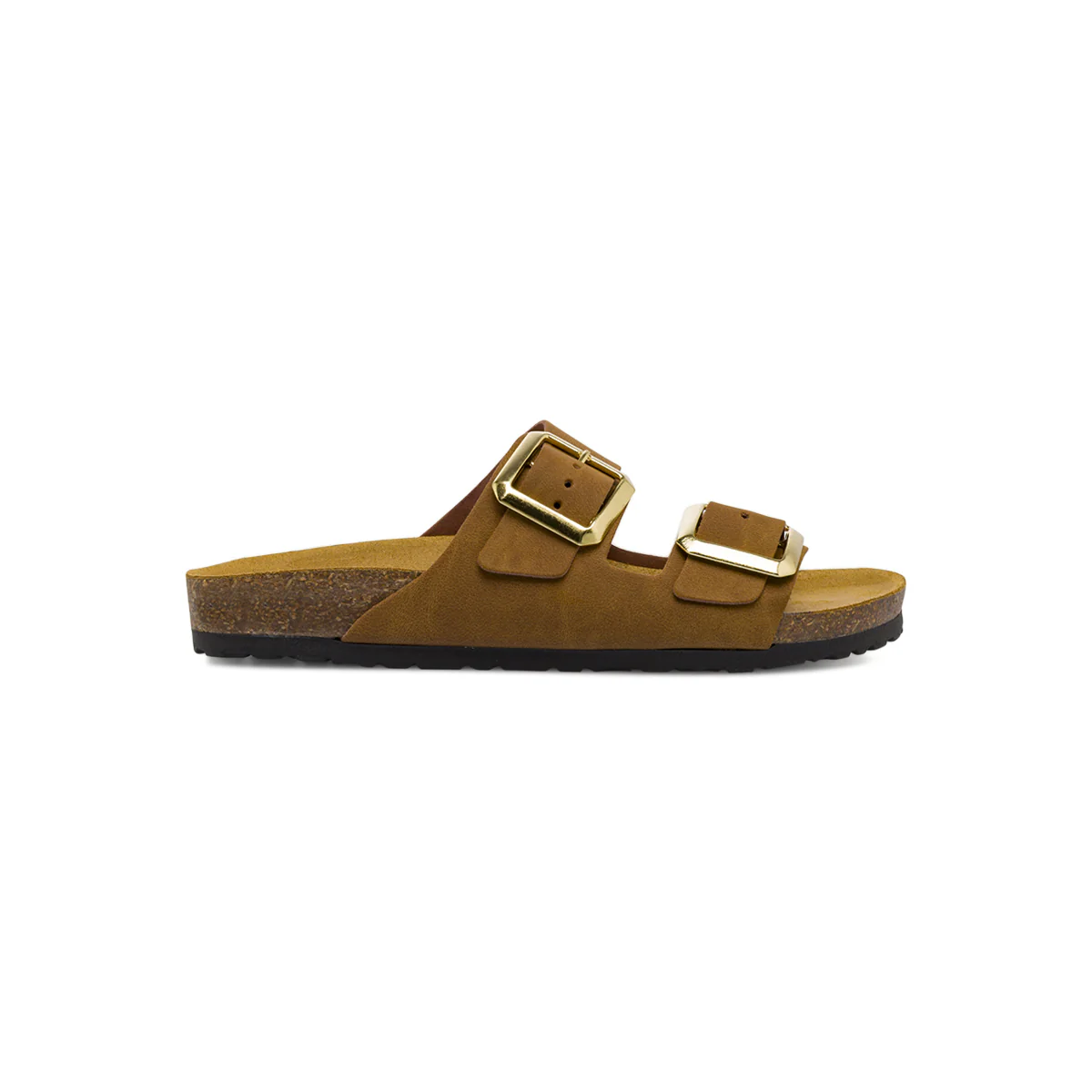 Sandali Flat Donna Marrone chiaro con fibbie dorate Lora Ferres - Image 6