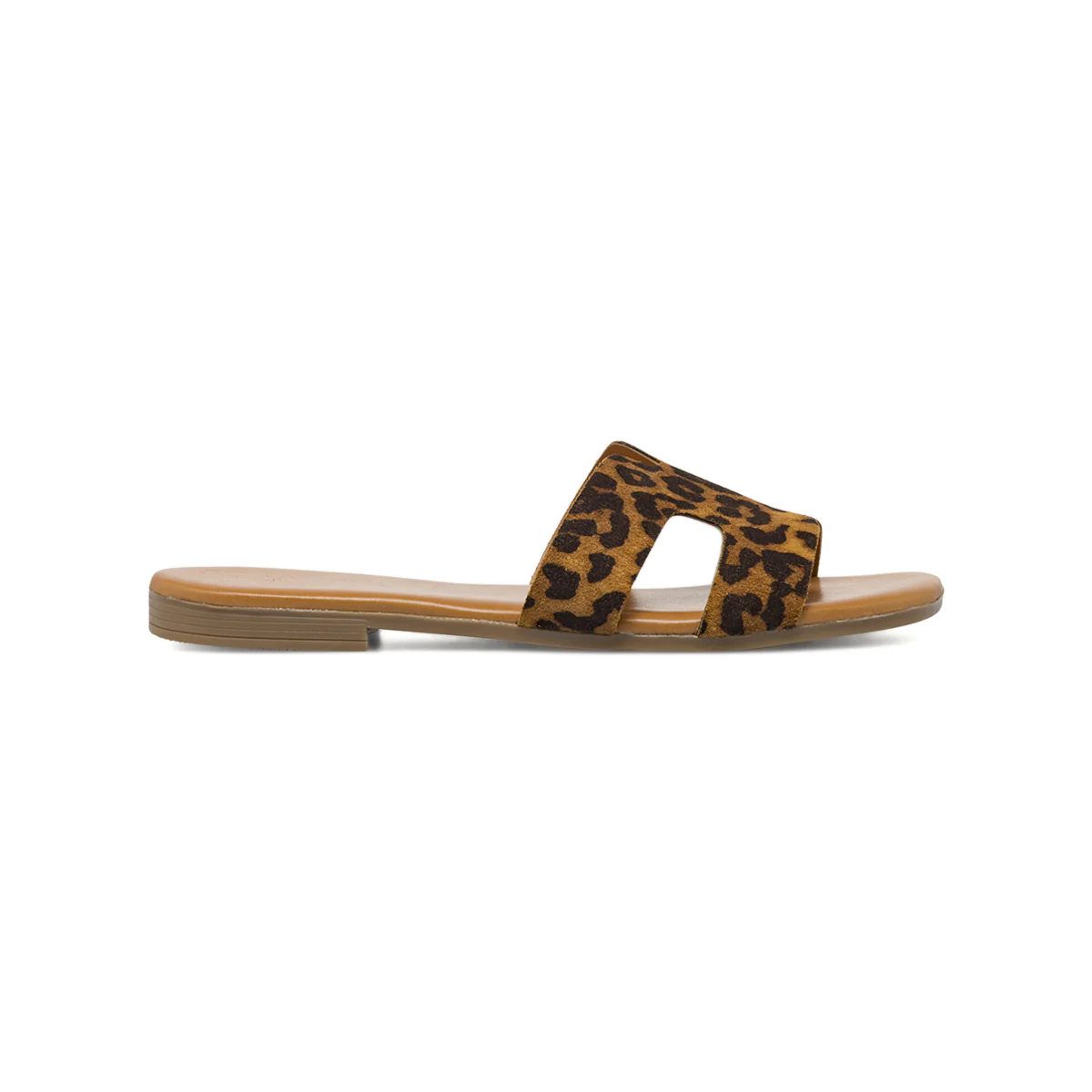 Ciabattine Flat Donna Marroni leopardati effetto scamosciato Lora Ferres