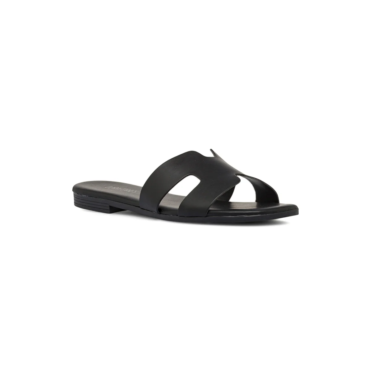 Ciabattine Flat Donna Neri con fascia a intaglio e tacco Lora Ferres - Image 2