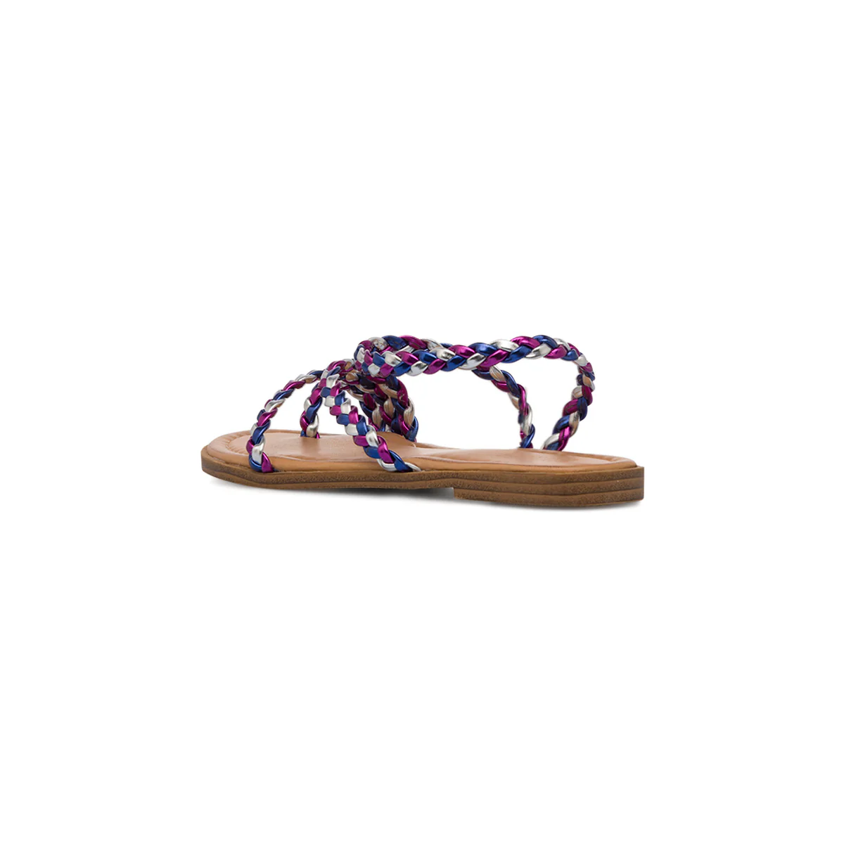 Sandali flat infradito multicolor da Donna con cinturino intrecciato Lora Ferres - Image 6