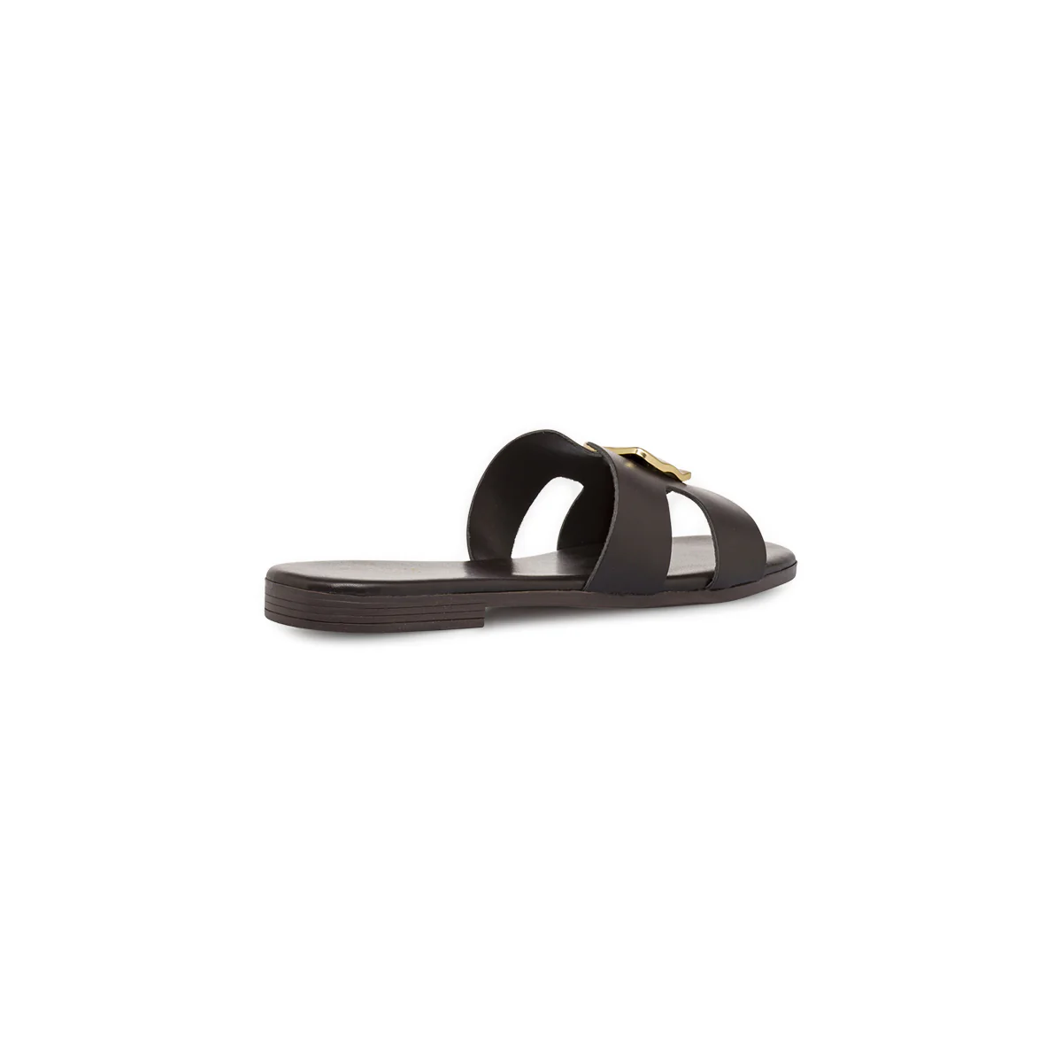 Ciabattine Marroni da Donna con accessorio oro Lora Ferres - Image 3