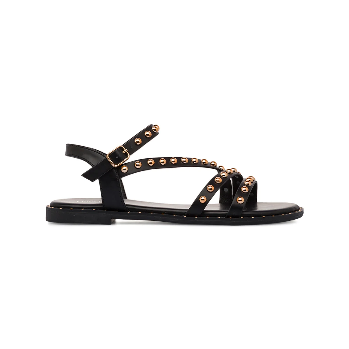 Sandali flat neri da Donna con borchie Lora Ferres - Image 4