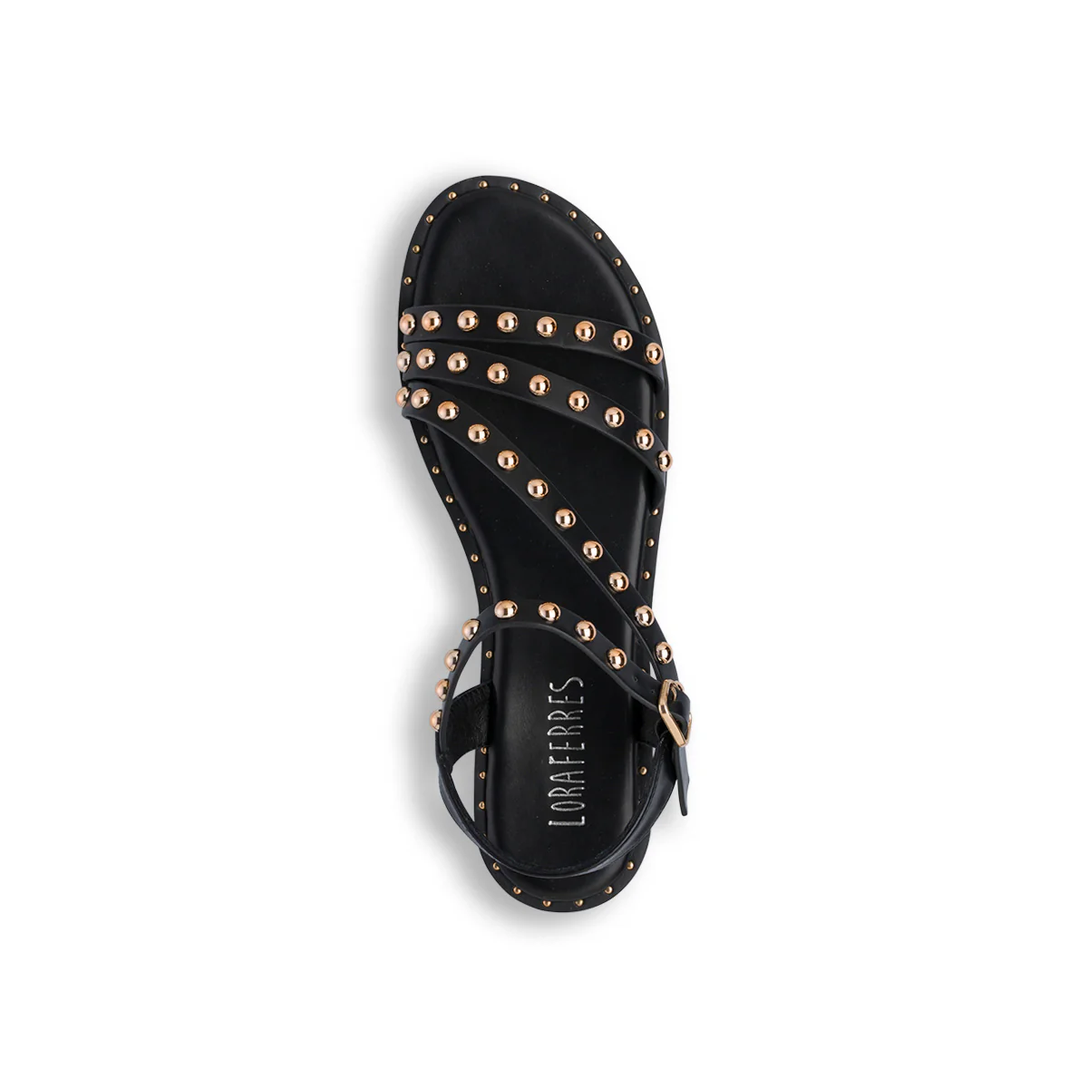 Sandali flat neri da Donna con borchie Lora Ferres - Image 7