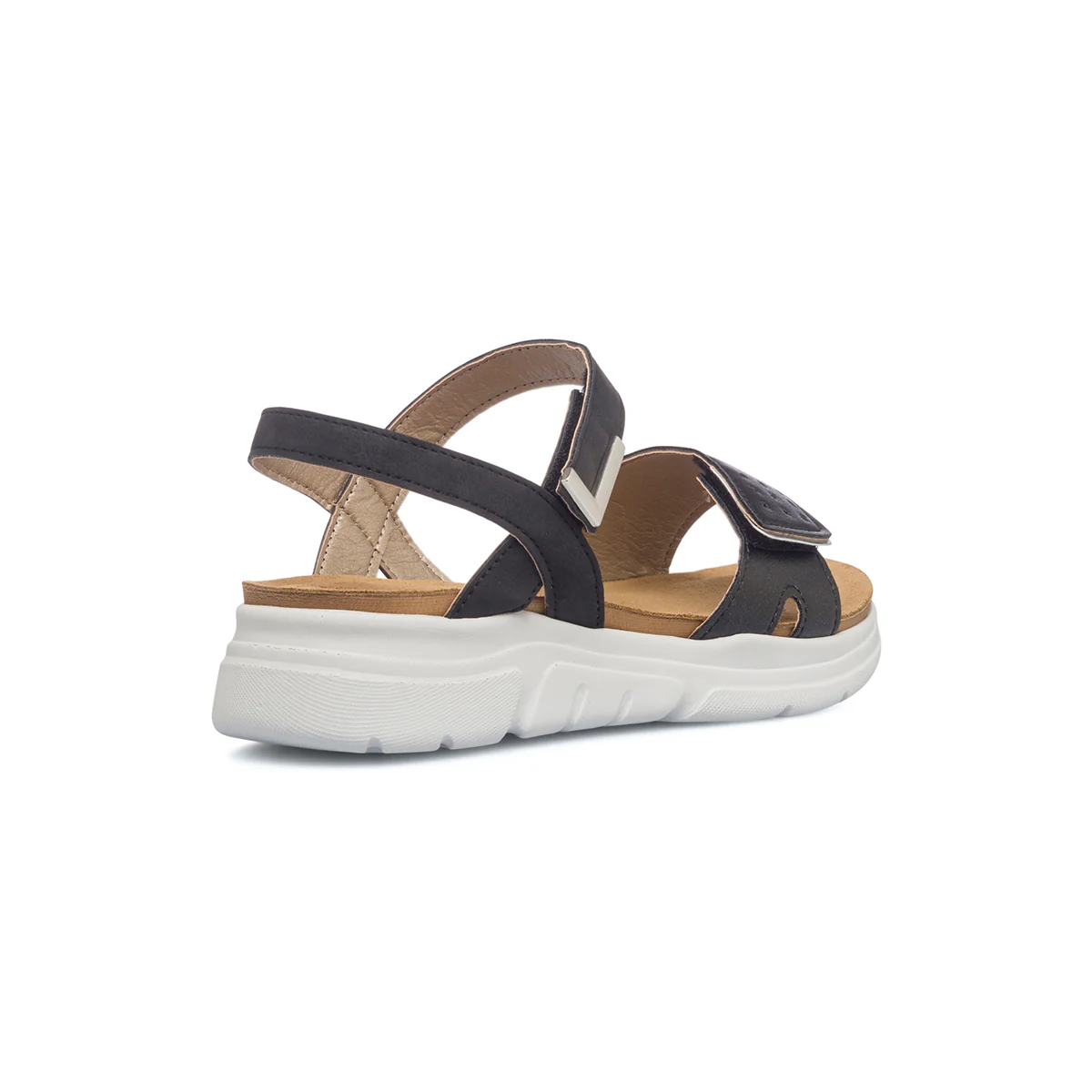 Sandali flat neri da donna con sottopiede in pelle Lumberjack Chandra - Image 3