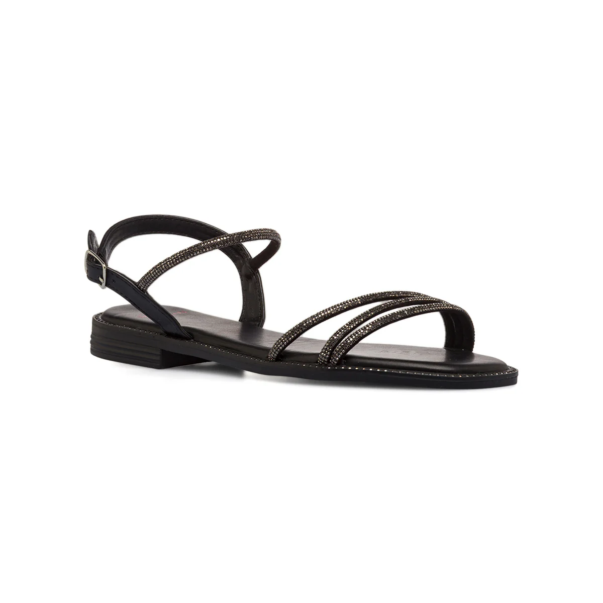 Sandali flat neri da Donna con strass Swish Jeans - Image 2