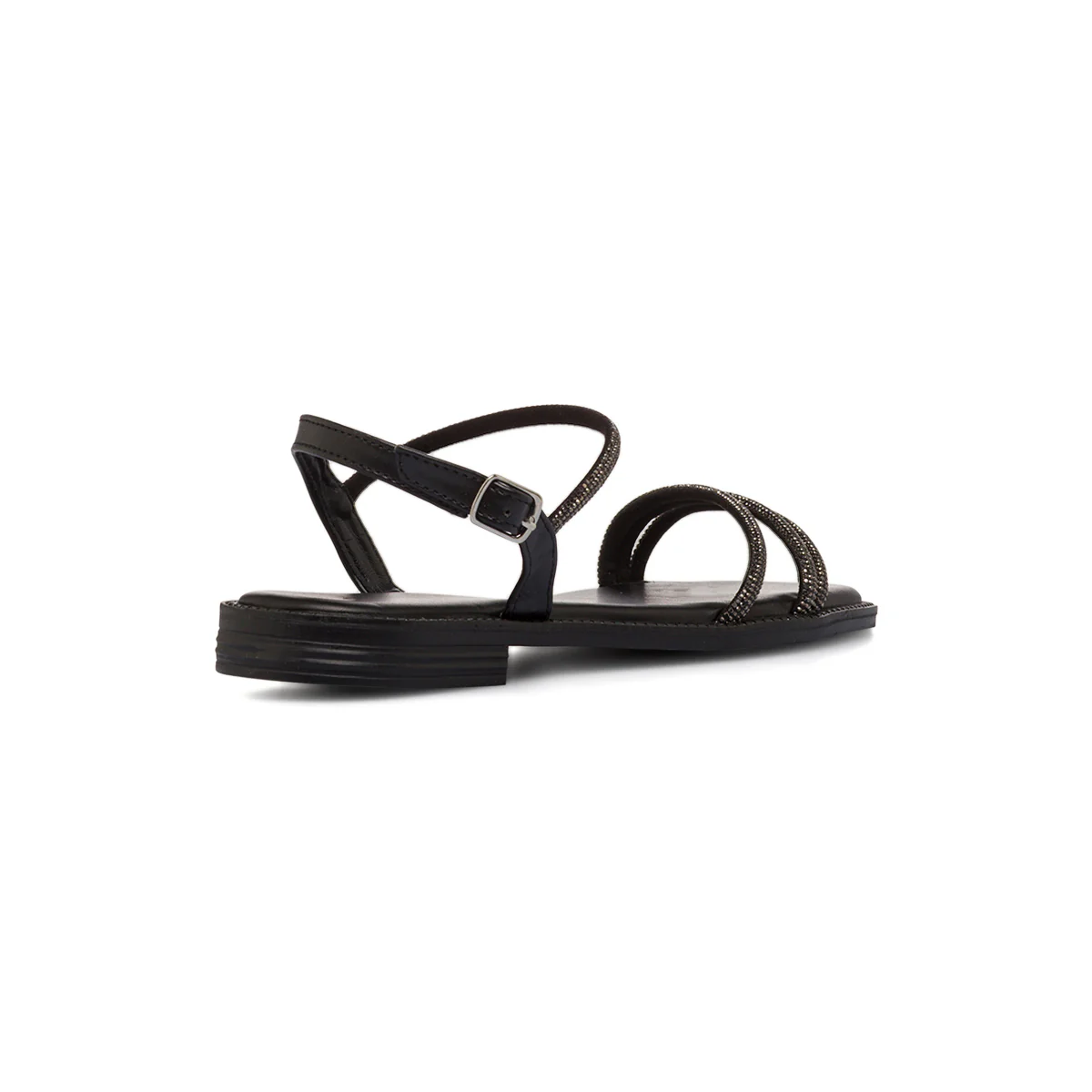 Sandali flat neri da Donna con strass Swish Jeans - Image 3
